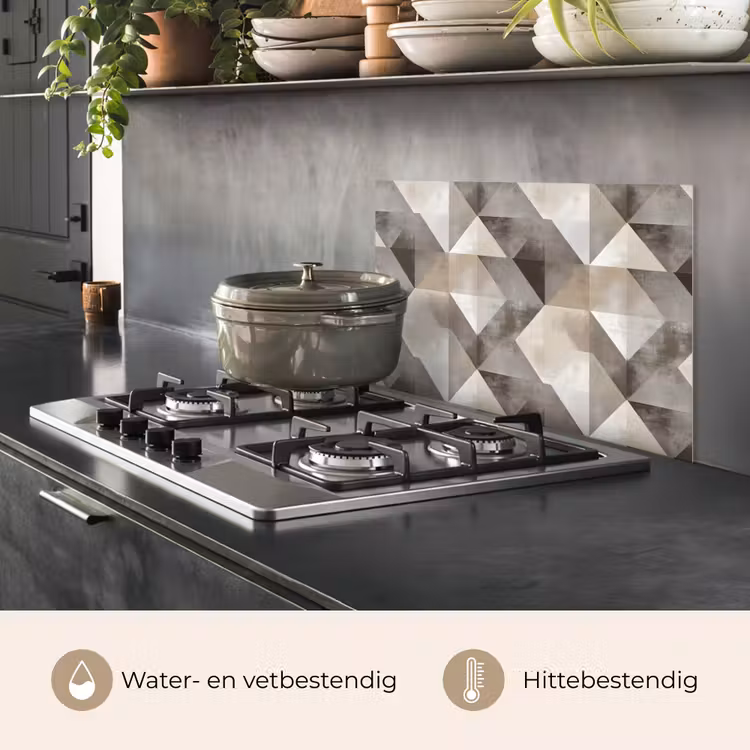 Spatscherm keuken - Geometrisch - Motief - Aardetinten — 7