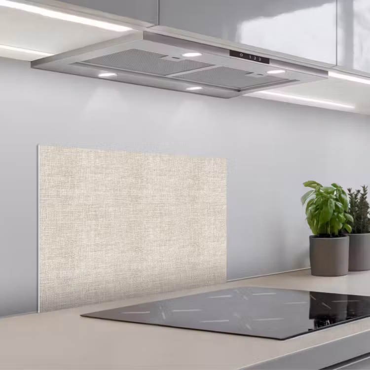 Spatscherm keuken - Linnen - Textuur - Beige — 5