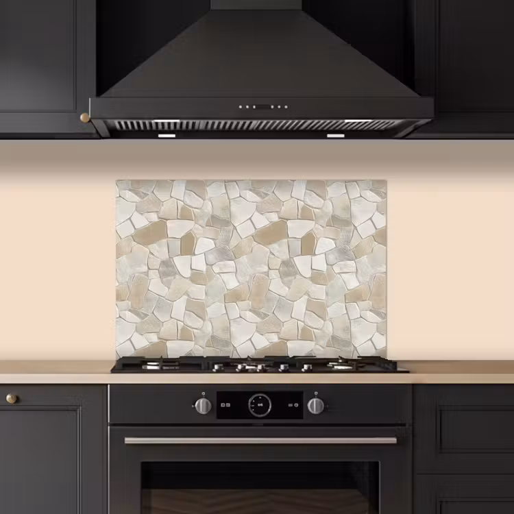 Spatscherm keuken - Mozaïek - Stenen - Beige — 2