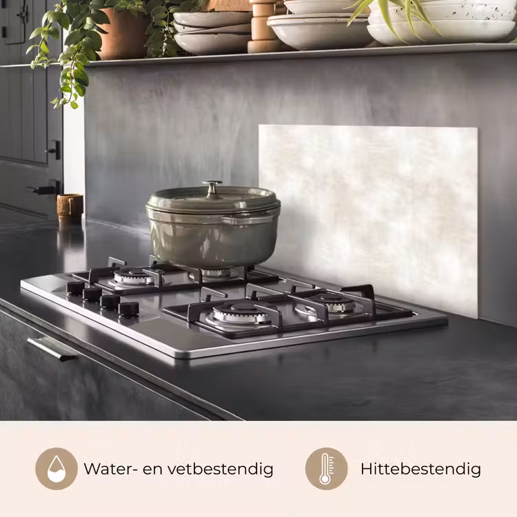 Spatscherm keuken - Subtiel - Structuur - Beige — 7