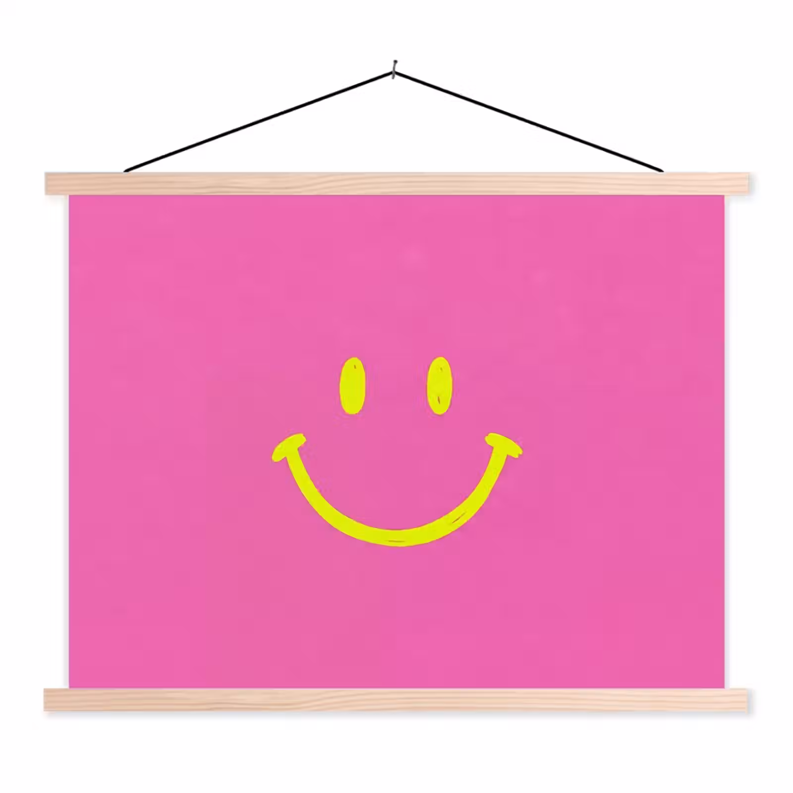 Schoolplaat - Smiley - Vrolijk - Roze — 1