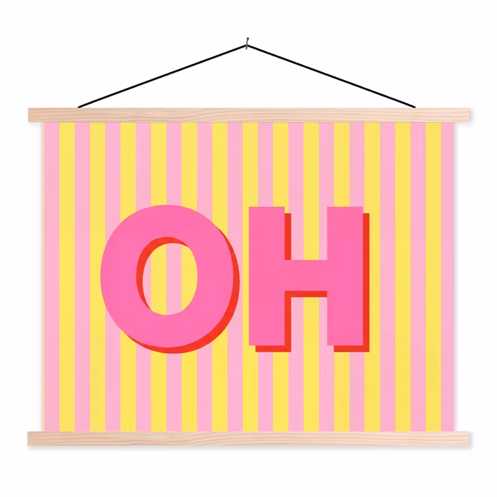 Schoolplaat - Tekst - Strepen - Roze — 1