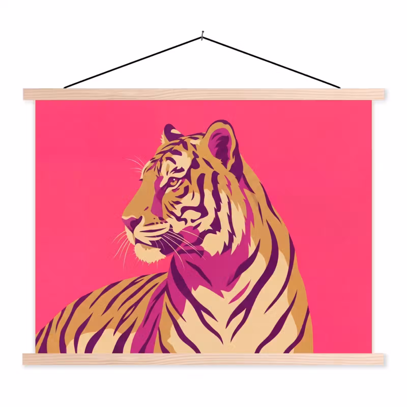 Schoolplaat - Tijger - Modern - Neon — 1