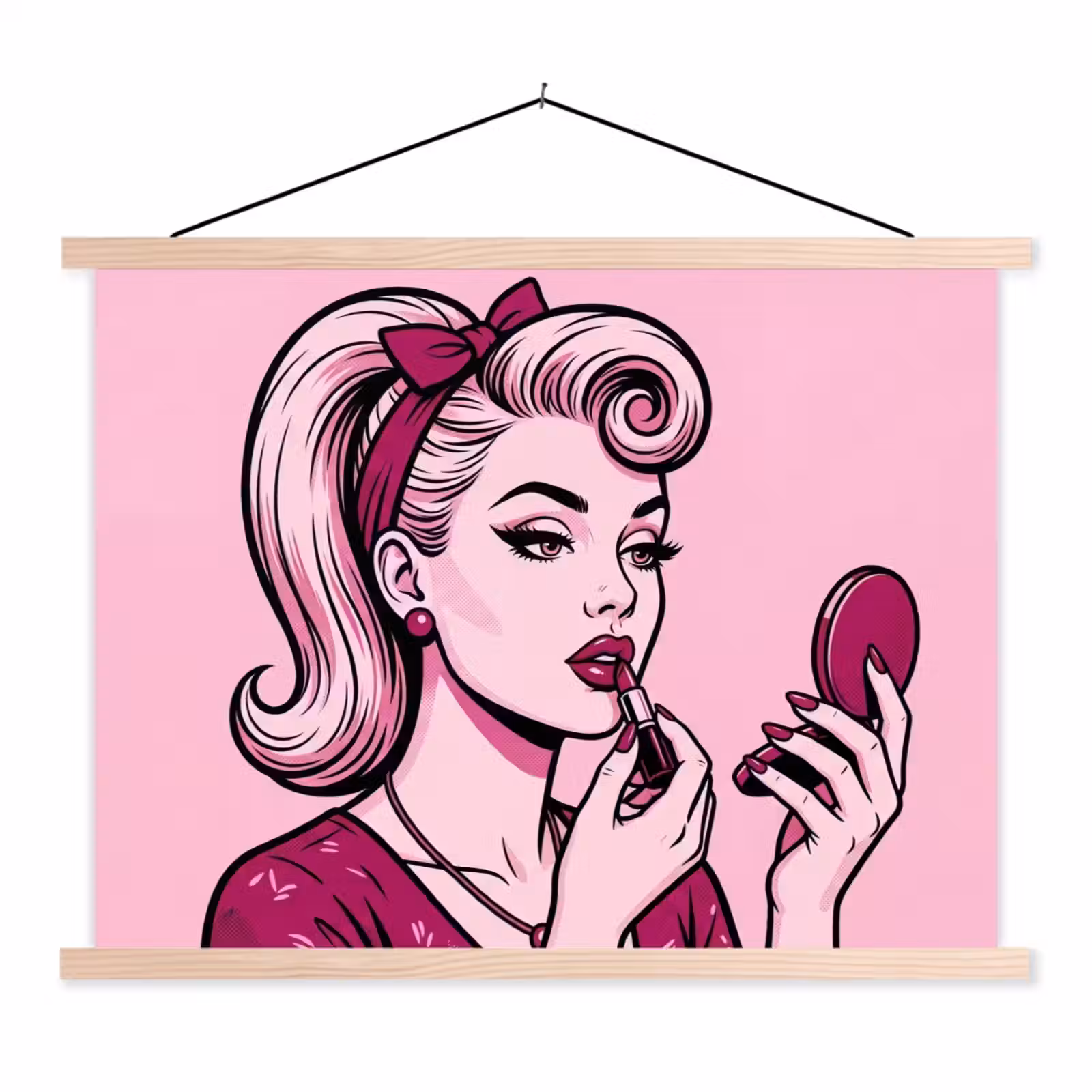 Schoolplaat - Vintage - Vrouw - Roze — 1