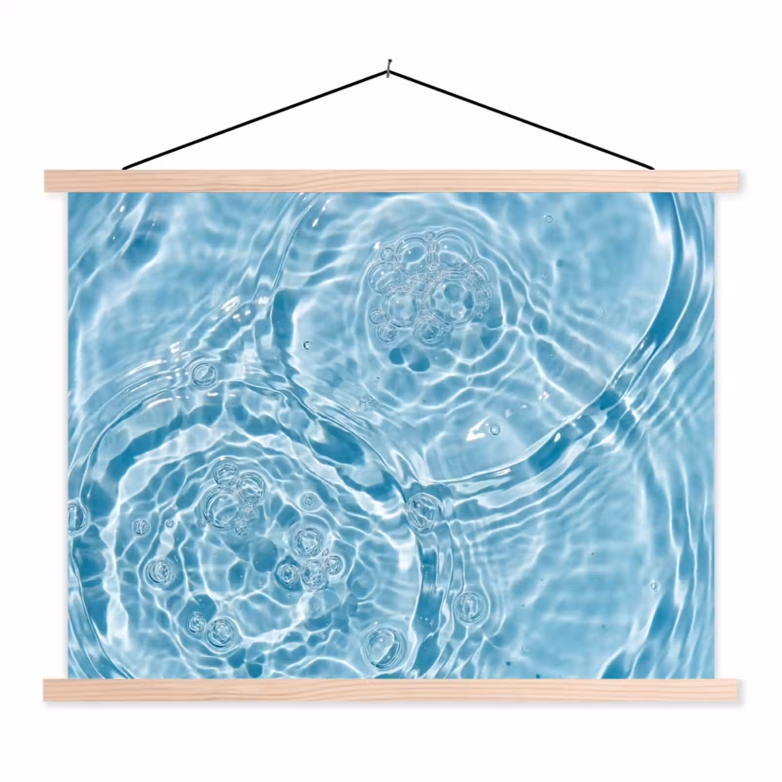 Schoolplaat - Water - Blauw - bubbels — 1