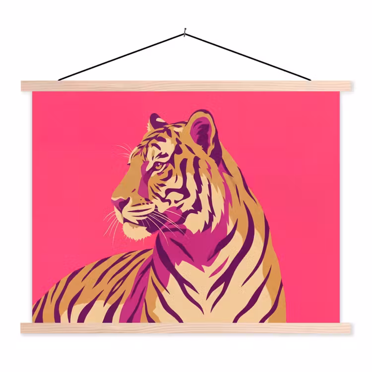 Schoolplaat - Tijger - Modern - Neon — 1