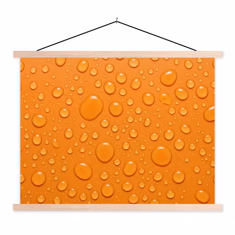 Schoolplaat - Water - Druppels - Oranje — 1