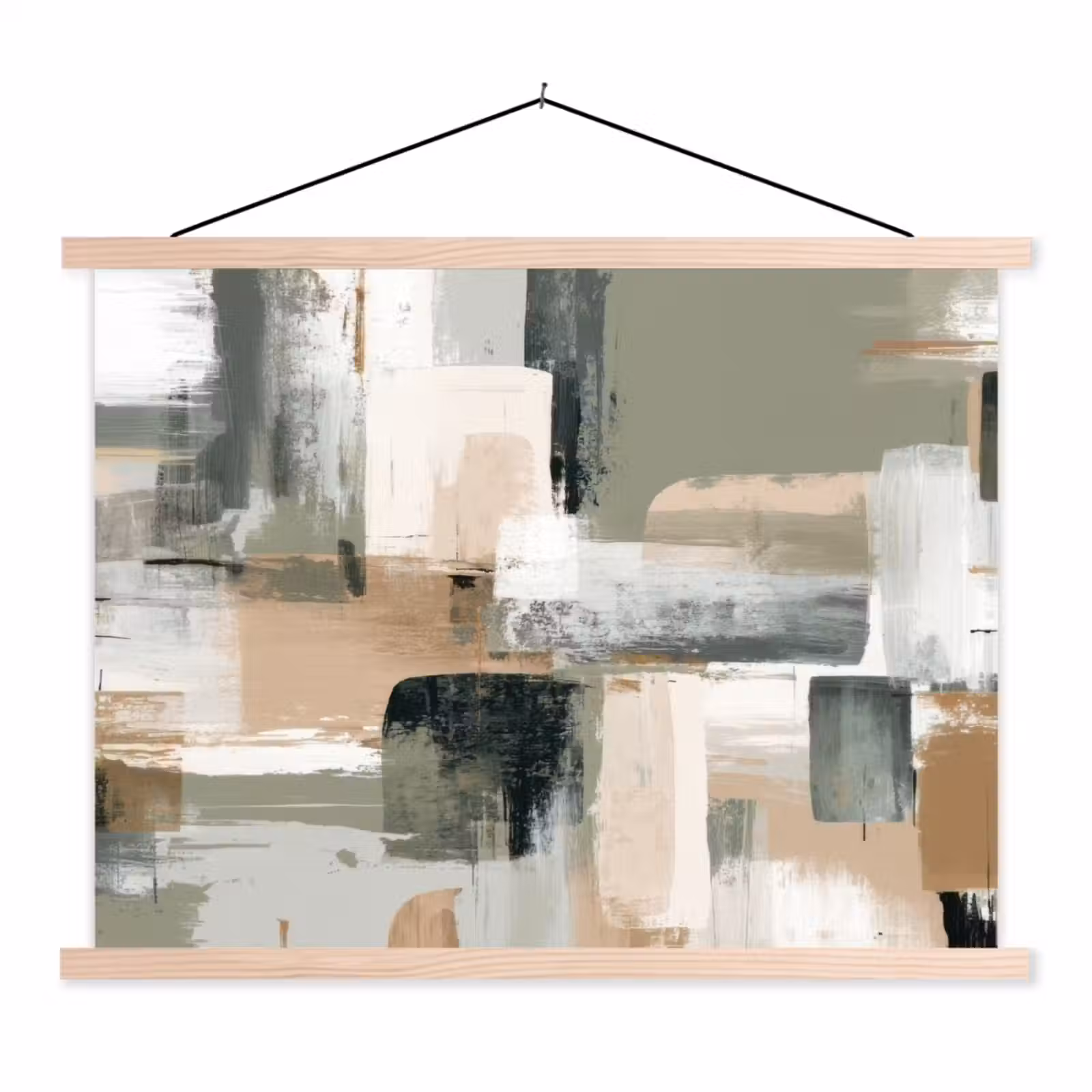 Schoolplaat - Penseelstreken - Abstract - Aardetinten — 1