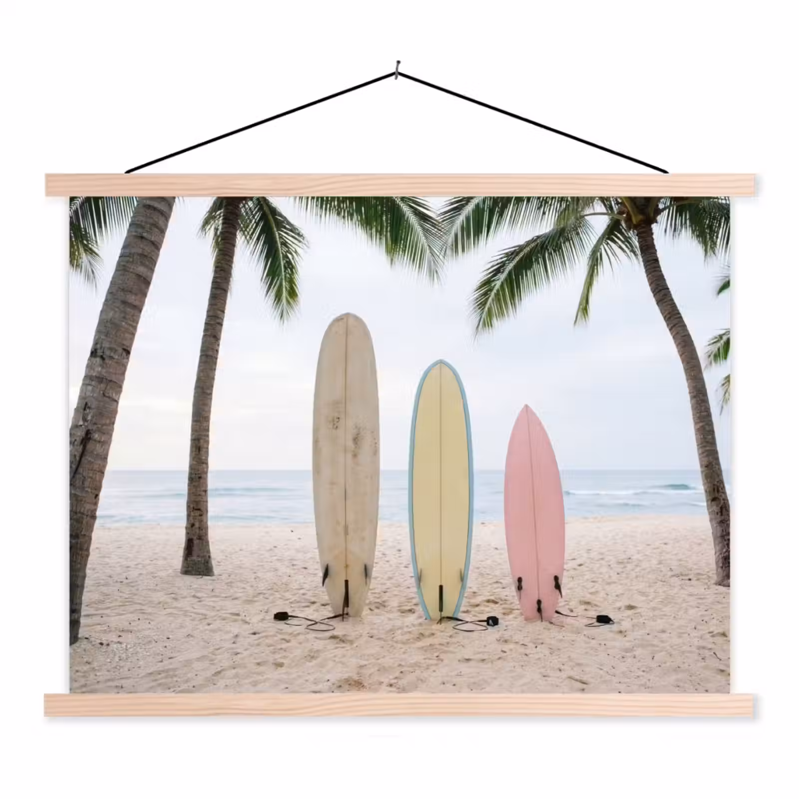 Schoolplaat - Surfboard - Palmbomen - Kleurrijk — 1