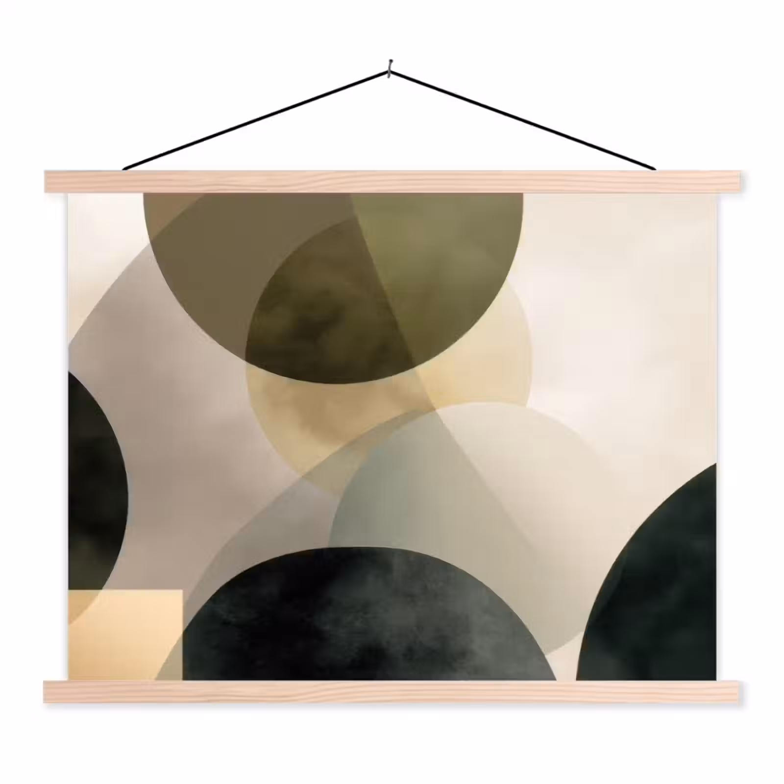 Schoolplaat - Vlakken - Abstract - Beige - Cirkels — 1