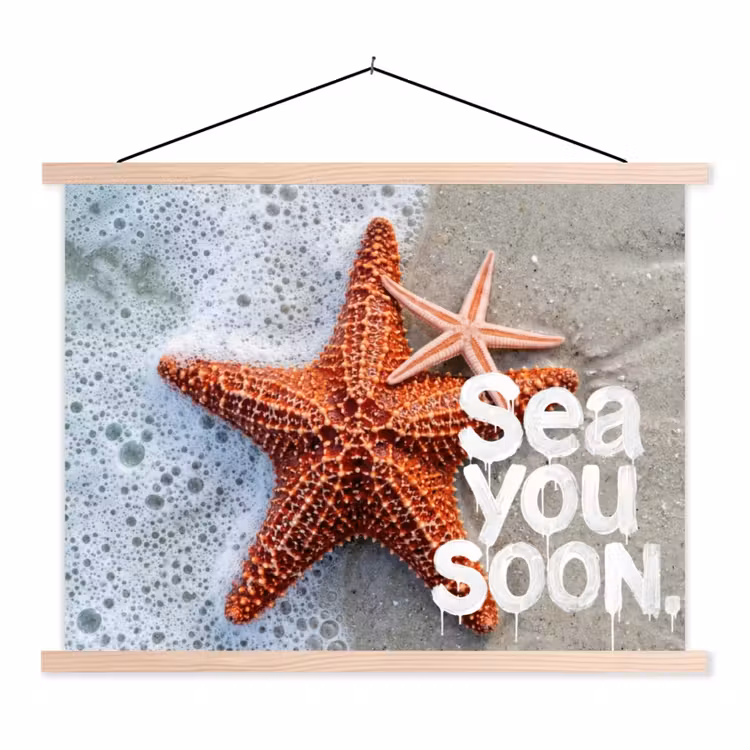 Schoolplaat - Sea you soon - Zeester - Zee — 1