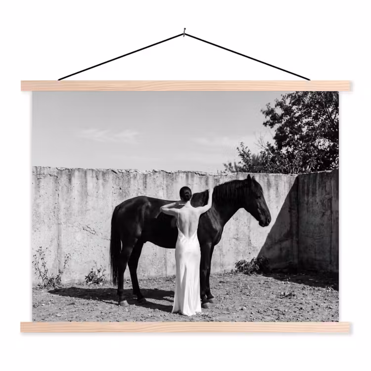 Schoolplaat - Vrouw - Paard - Artistiek — 1
