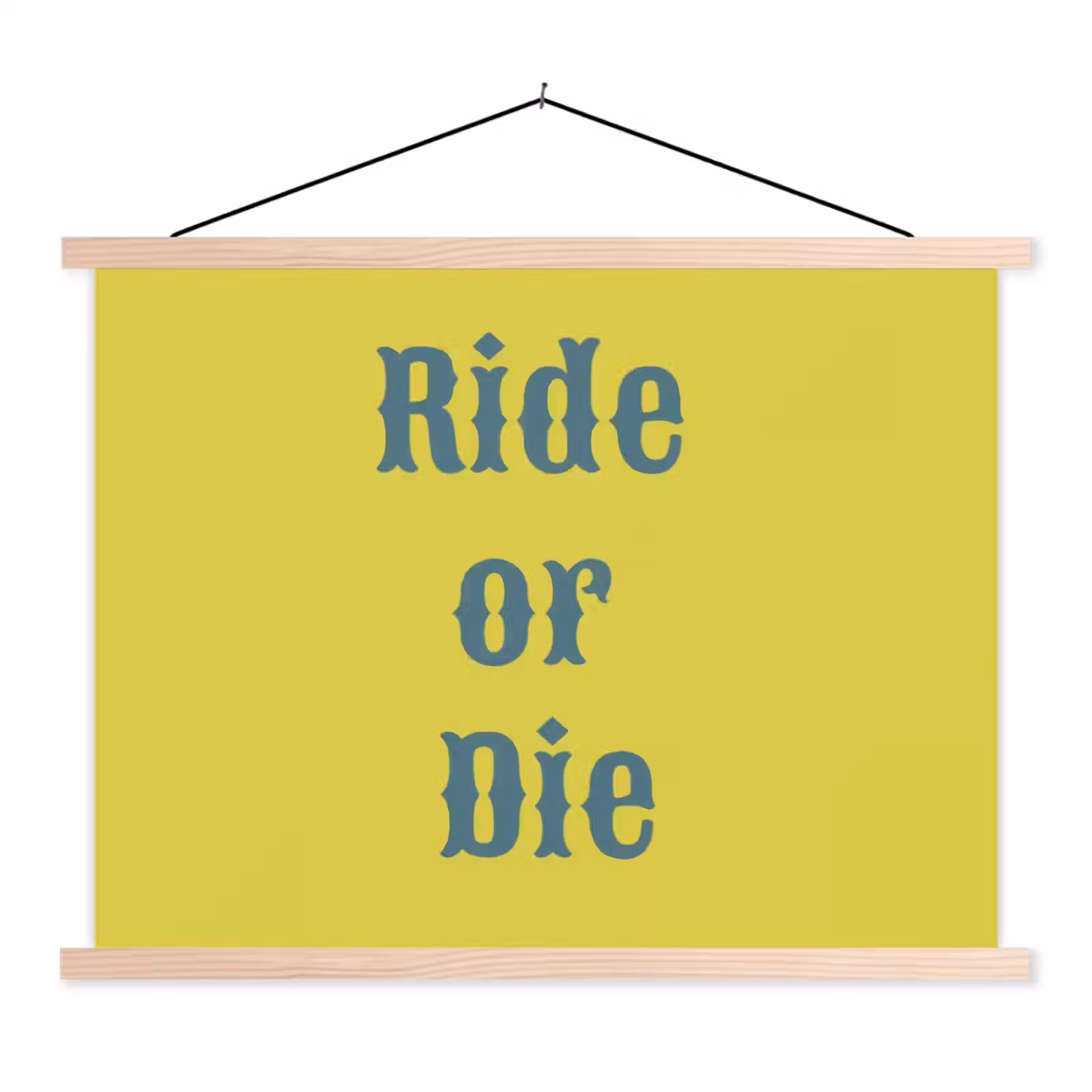 Schoolplaat - Ride or die - Geel - Blauw — 1