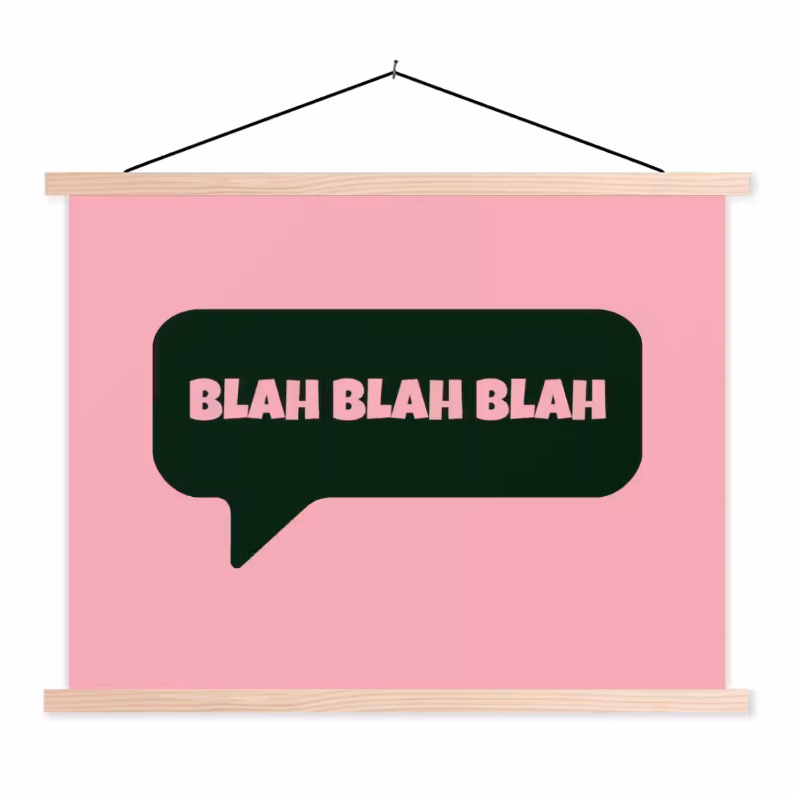Schoolplaat - Roze - Tekstwolk - Groen - BLAH BLAH BLAH — 1