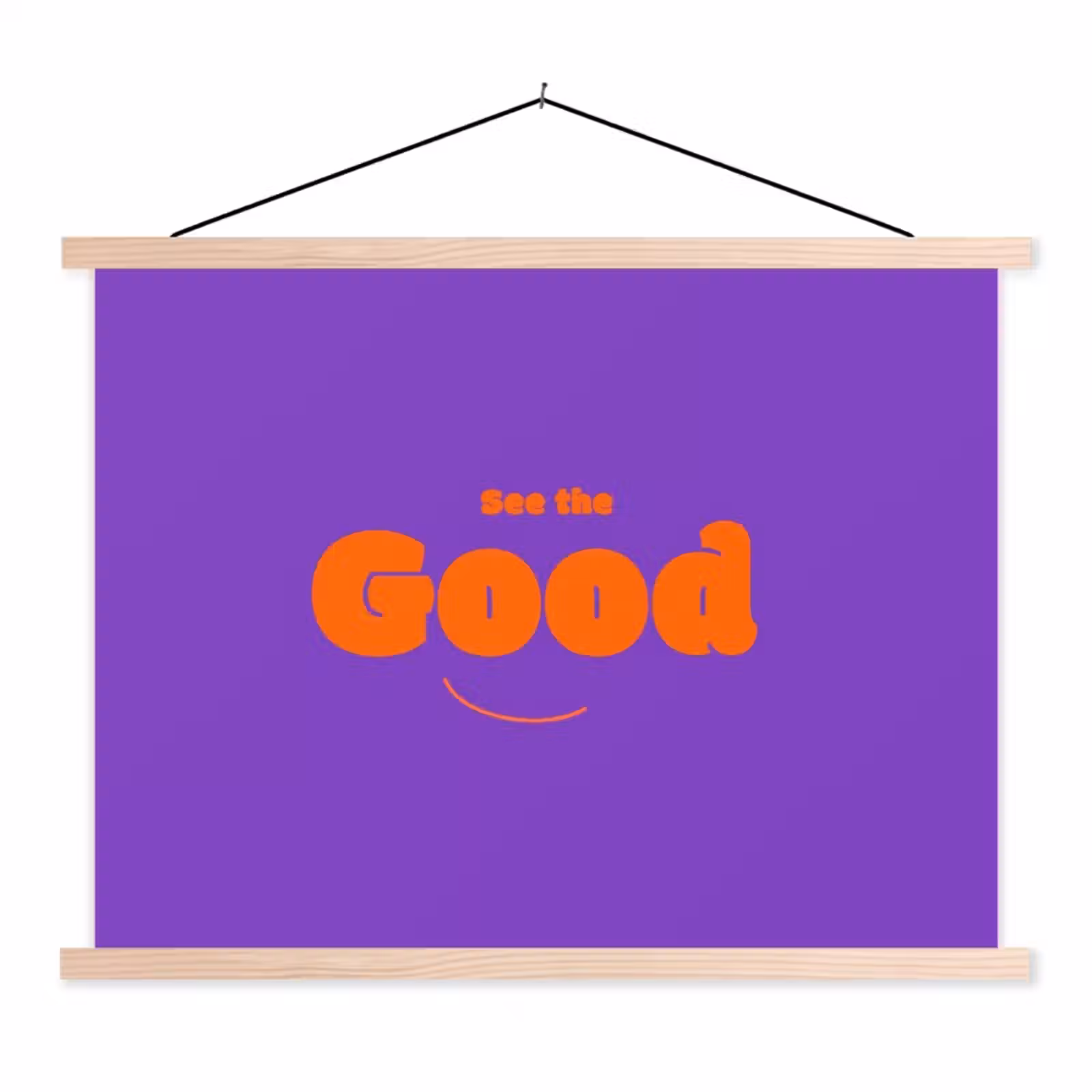 Schoolplaat - See the good - Oranje - Paars - Smiley — 1
