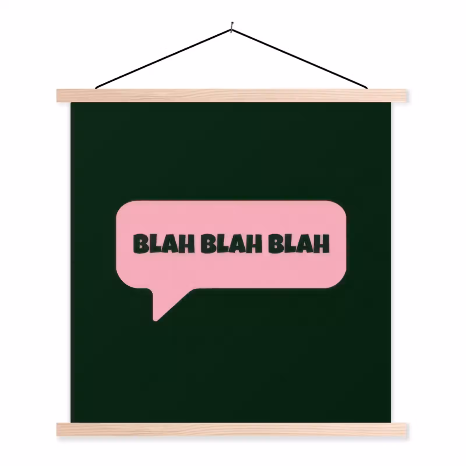 Schoolplaat - Tekstwolk - BLAH BLAH BLAH - Roze — 1