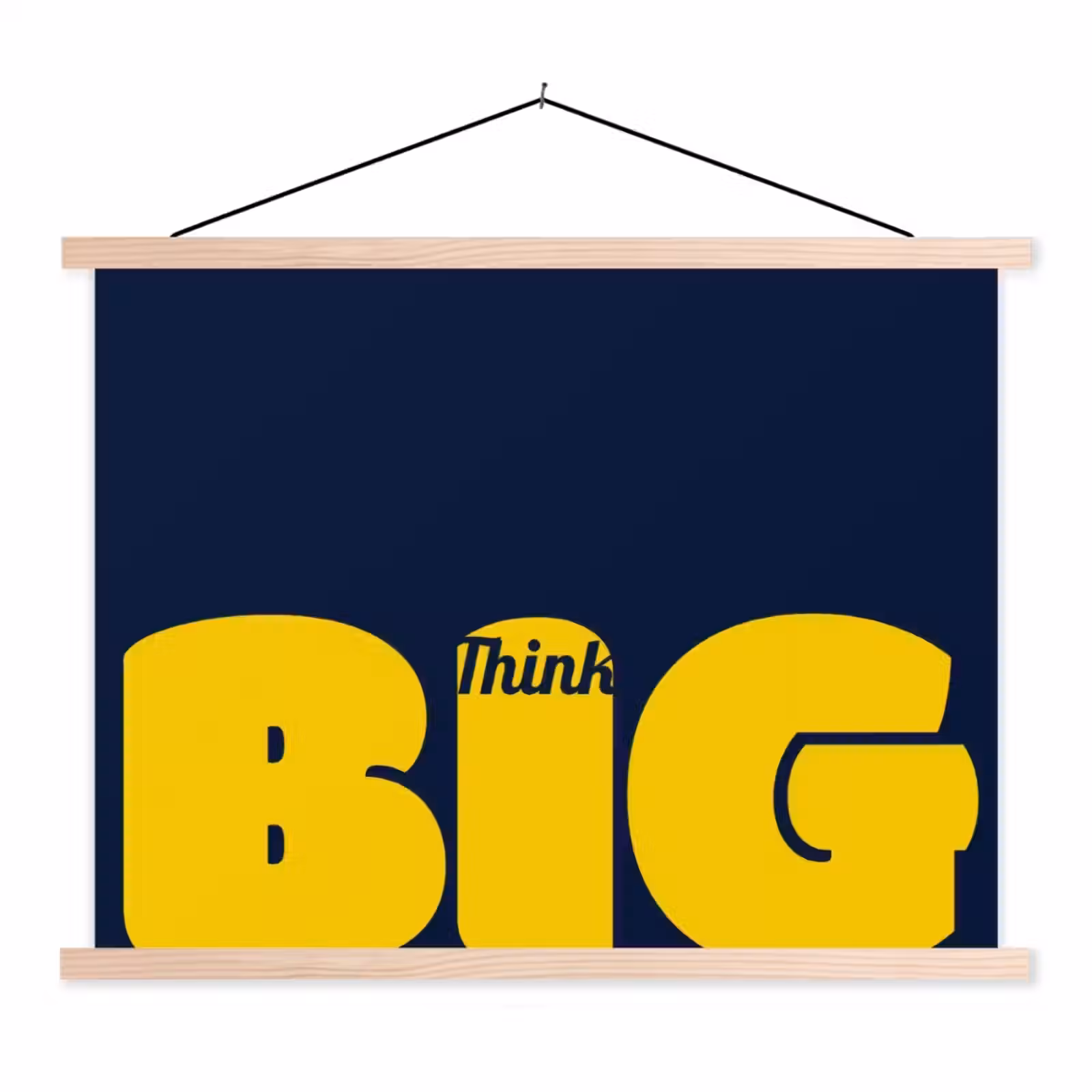 Schoolplaat - Think big - Blauw - Geel — 1