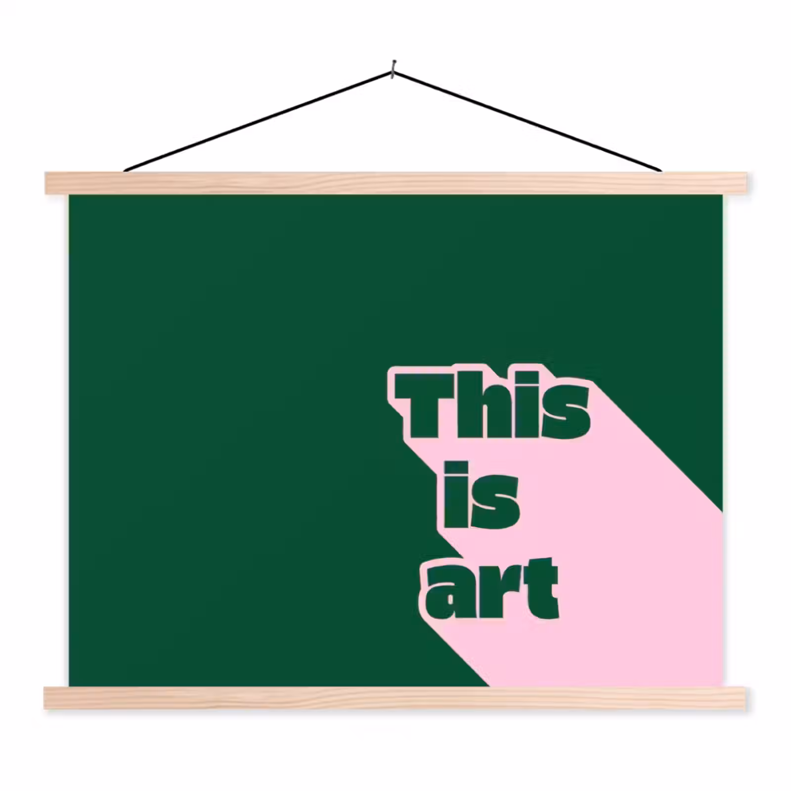 Schoolplaat - This is art - Schaduw - Roze — 1