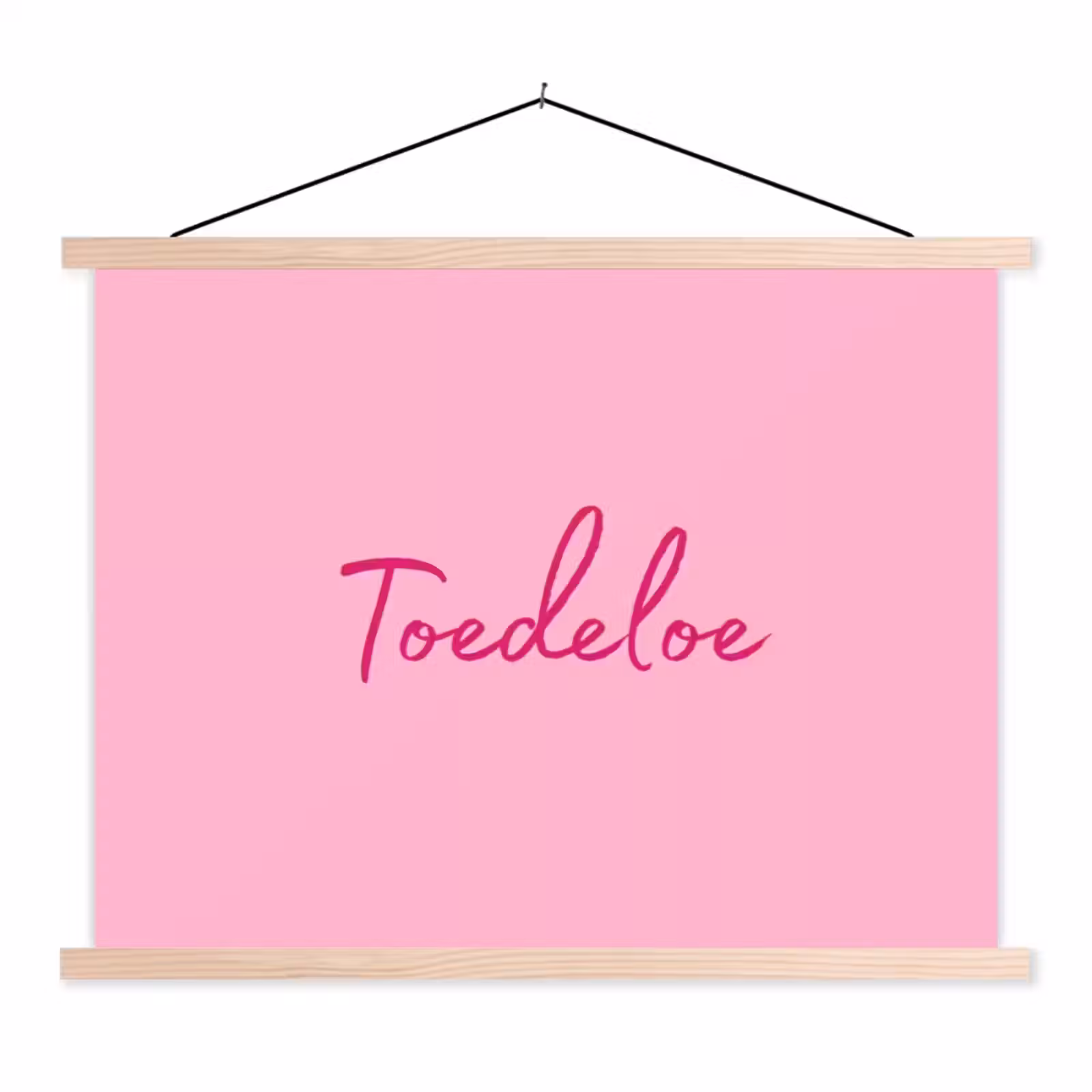Schoolplaat - Toedeloe - Roze - Minimalistisch — 1