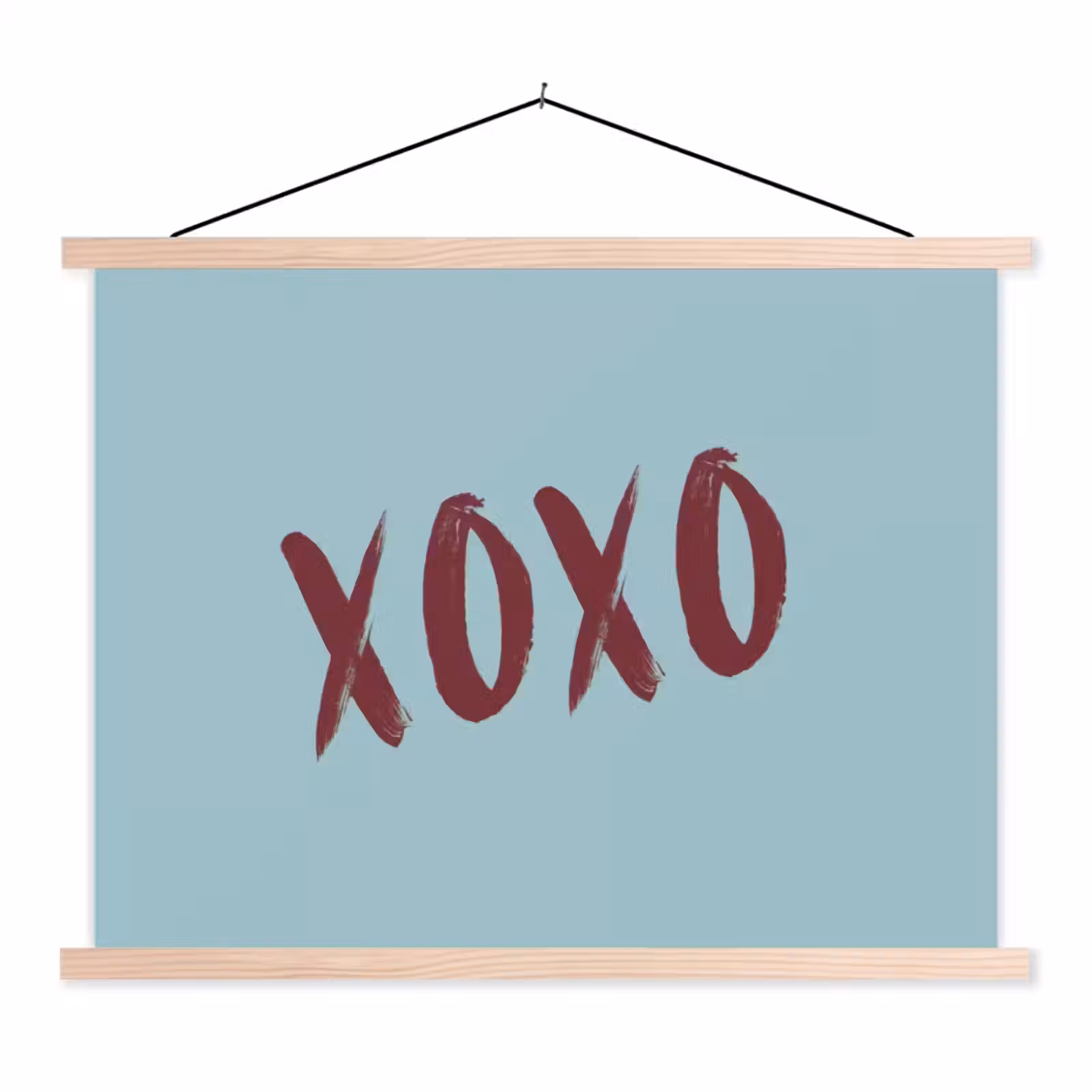 Schoolplaat - XOXO - Blauw - Rood — 1