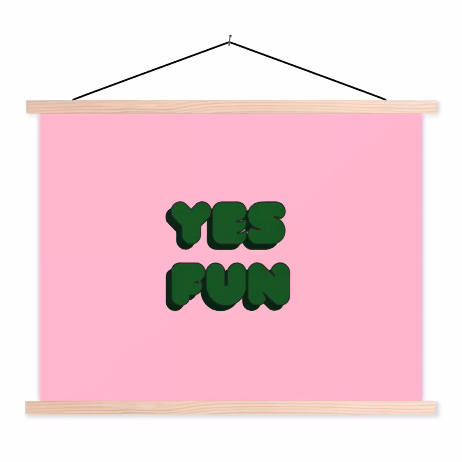 Schoolplaat - Yes fun - Groen - Roze — 1