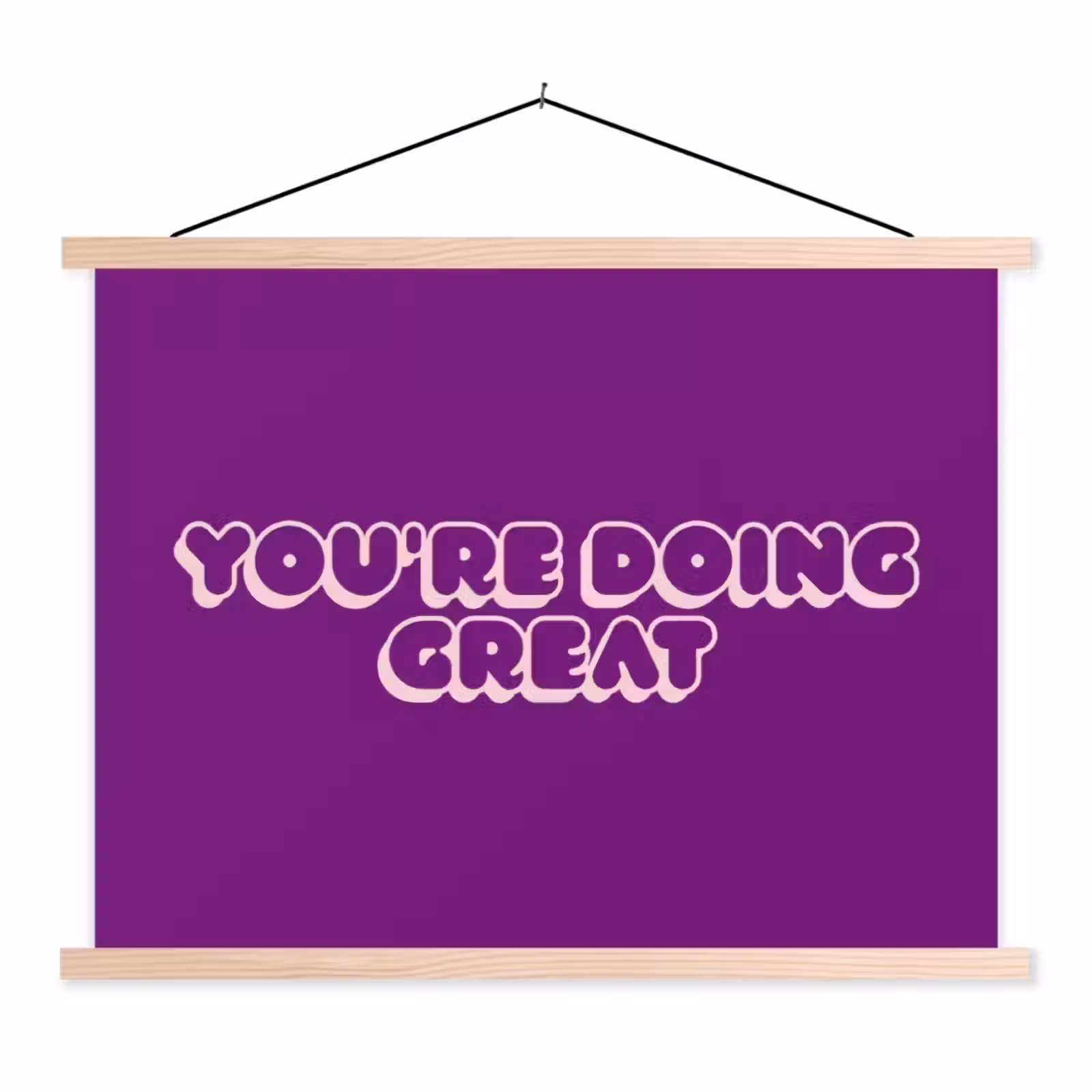 Schoolplaat - You're doing great - Paars - Bubble letters — 1