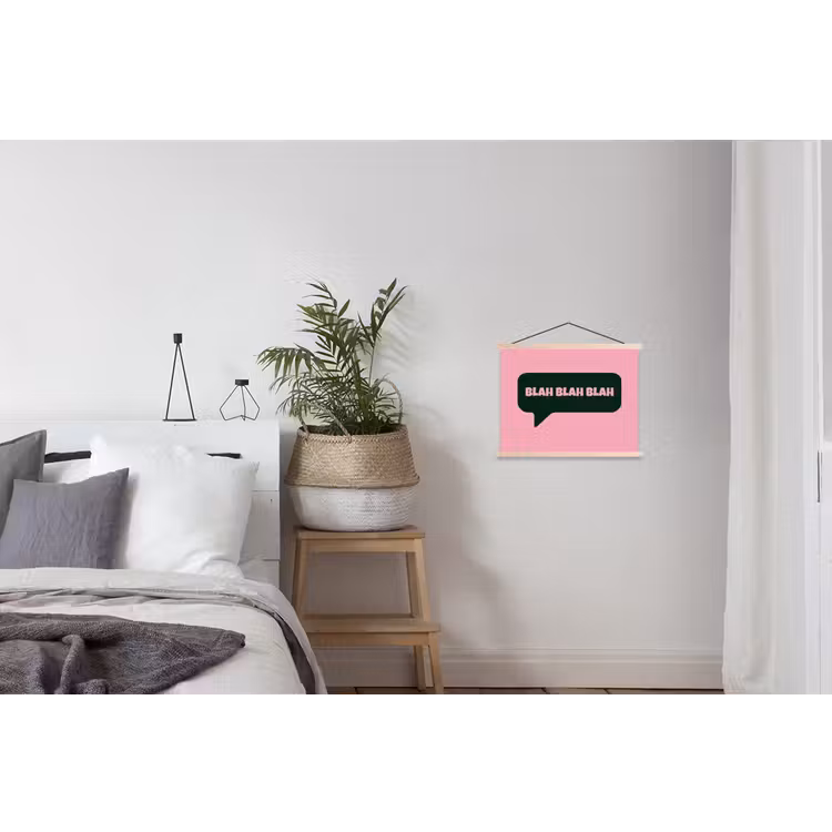 Schoolplaat - Roze - Tekstwolk - Groen - BLAH BLAH BLAH — 2
