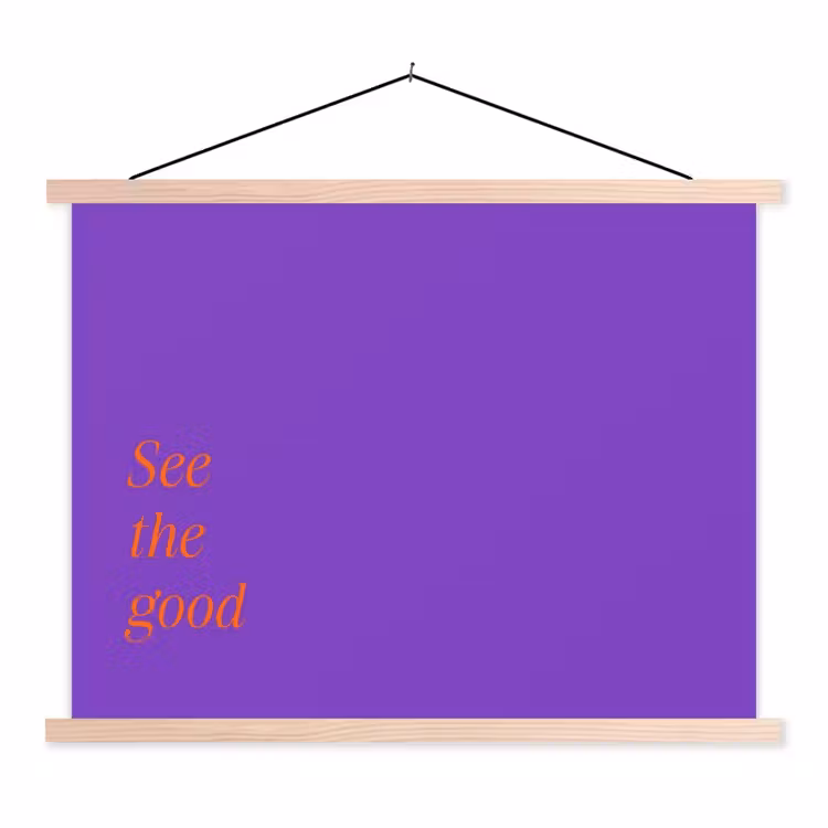 Schoolplaat - See the good - Oranje - Paars — 1