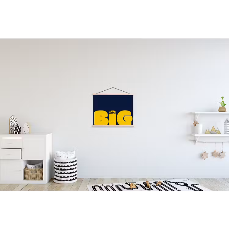 Schoolplaat - Think big - Blauw - Geel — 3
