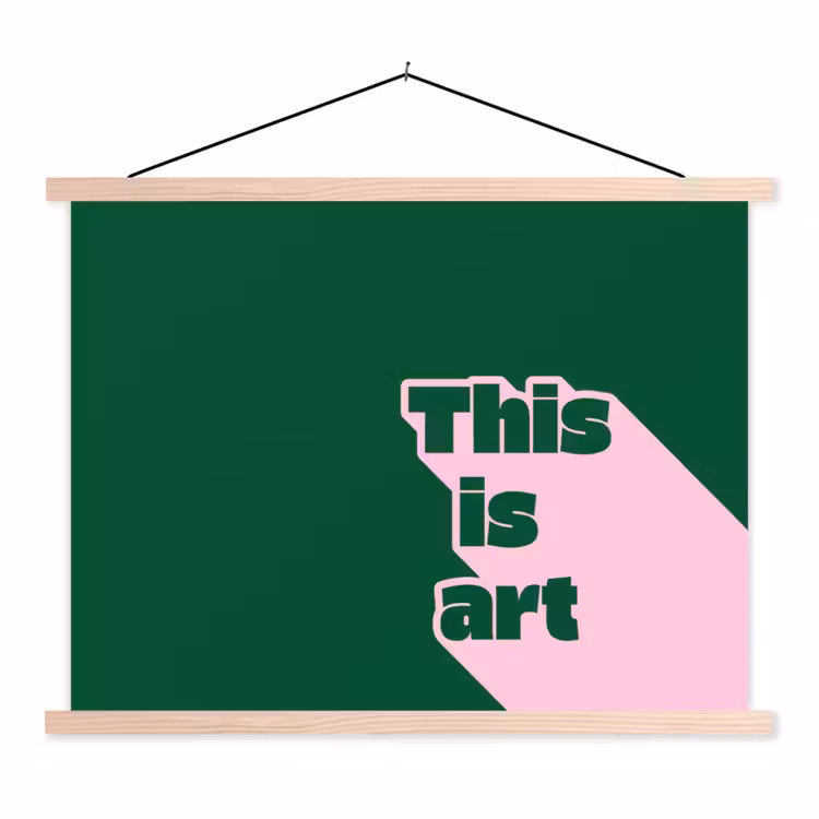 Schoolplaat - This is art - Schaduw - Roze — 1
