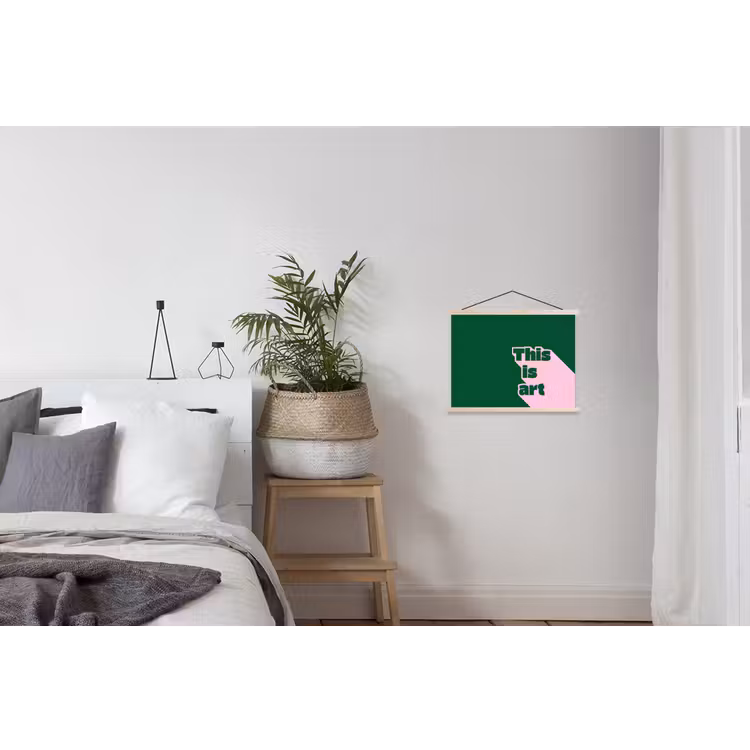 Schoolplaat - This is art - Schaduw - Roze — 2