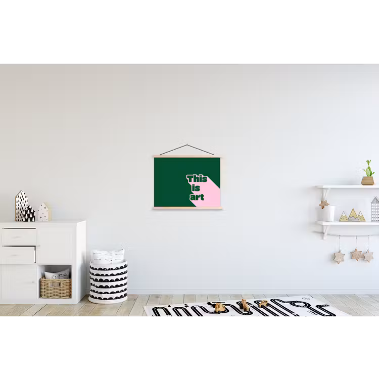 Schoolplaat - This is art - Schaduw - Roze — 3