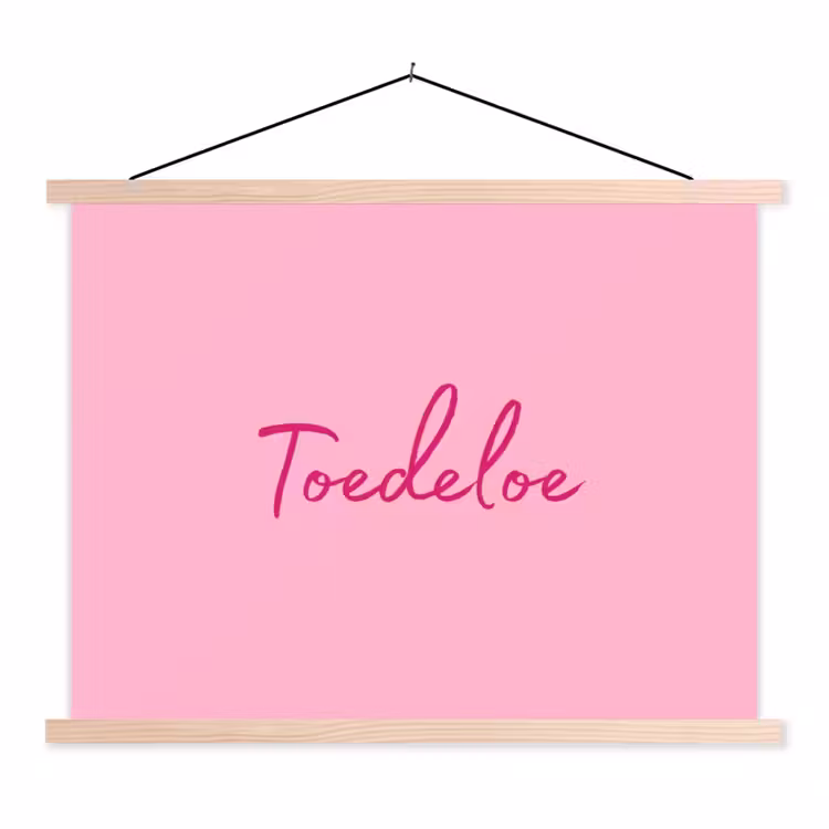 Schoolplaat - Toedeloe - Roze - Minimalistisch — 1