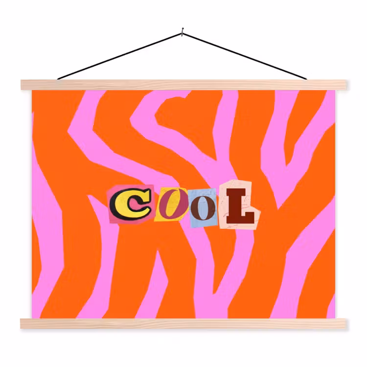 Schoolplaat - Zebraprint - Grafisch - COOL - Oranje — 1