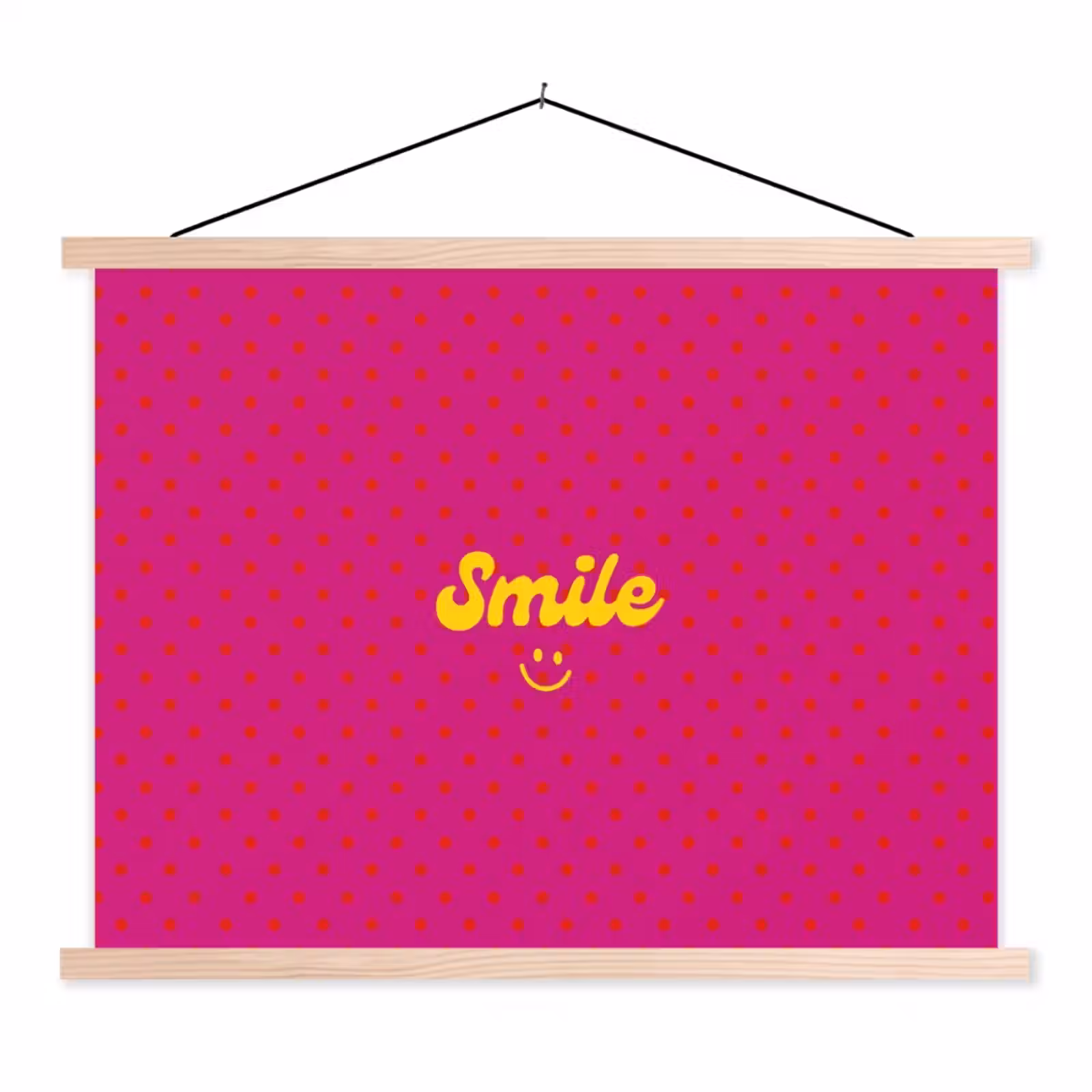 Schoolplaat - Smile - Stippen - Roze — 1
