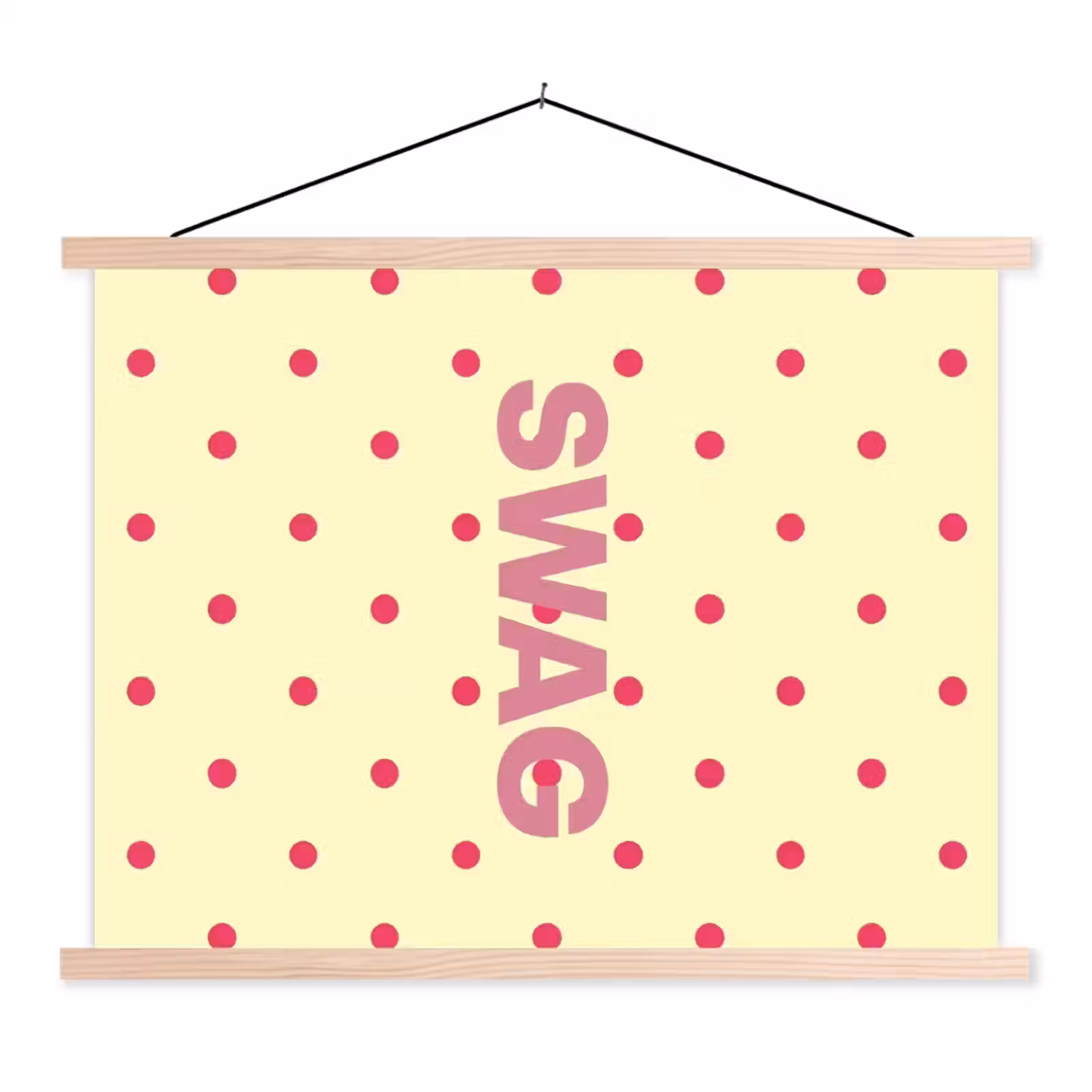 Schoolplaat - Swag - Roze - Stippen - Geel — 1