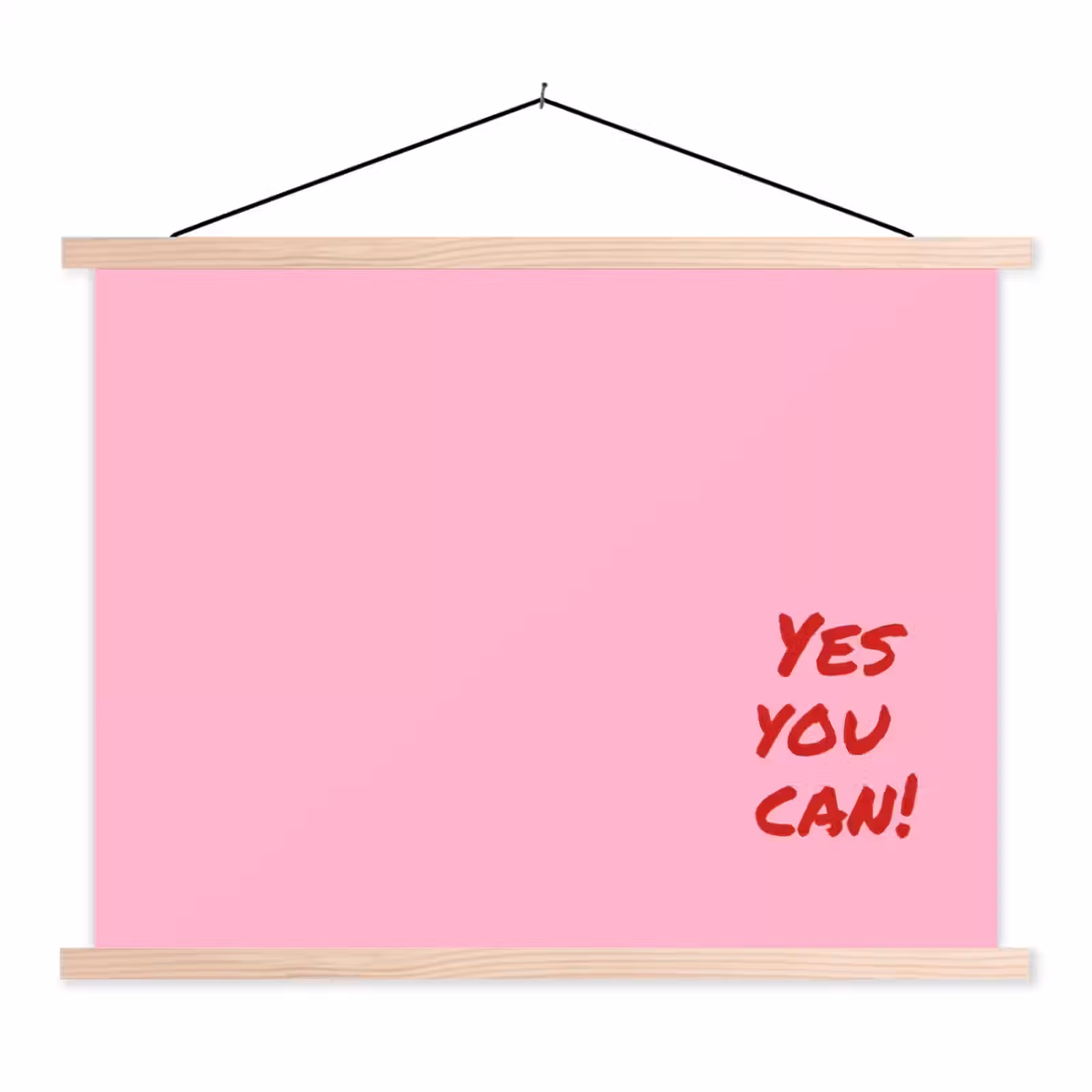 Schoolplaat - Yes you can do it - Rood - Roze — 1