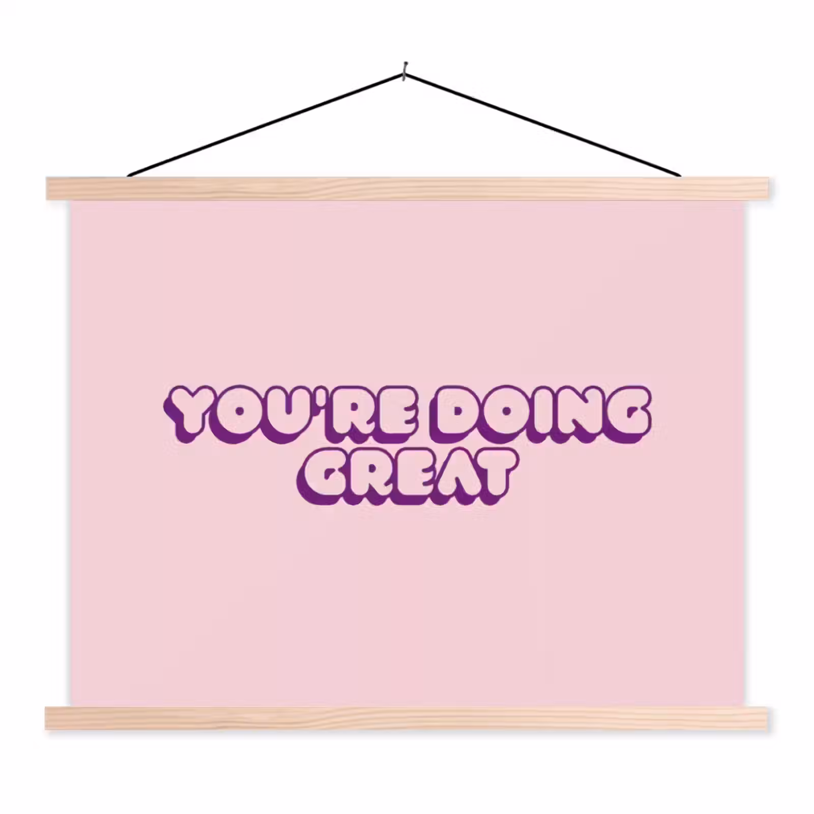 Schoolplaat - You're doing great - roze - 3D — 1