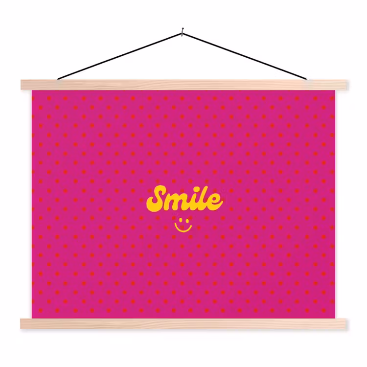 Schoolplaat - Smile - Stippen - Roze — 1
