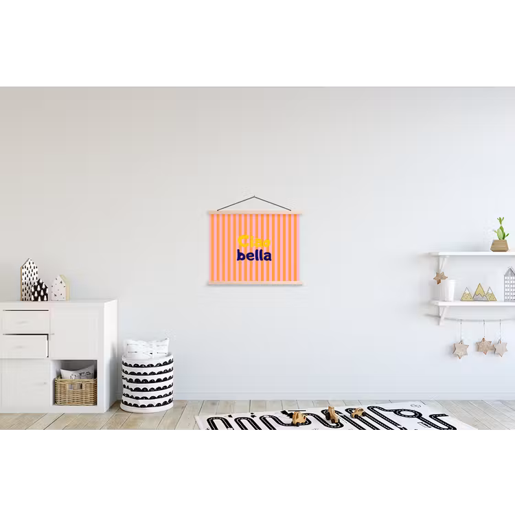 Schoolplaat - Verticaal - Strepen - Oranje - Ciao bella — 3