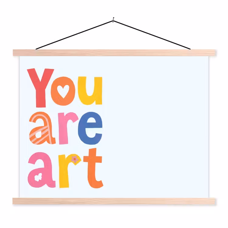 Schoolplaat - You are art - Kleurrijk - Grafisch — 1