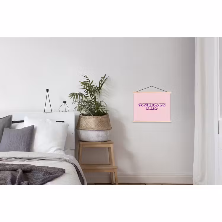 Schoolplaat - You're doing great - roze - 3D — 2