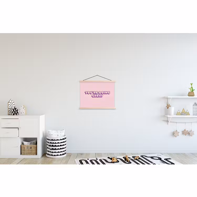 Schoolplaat - You're doing great - roze - 3D — 3