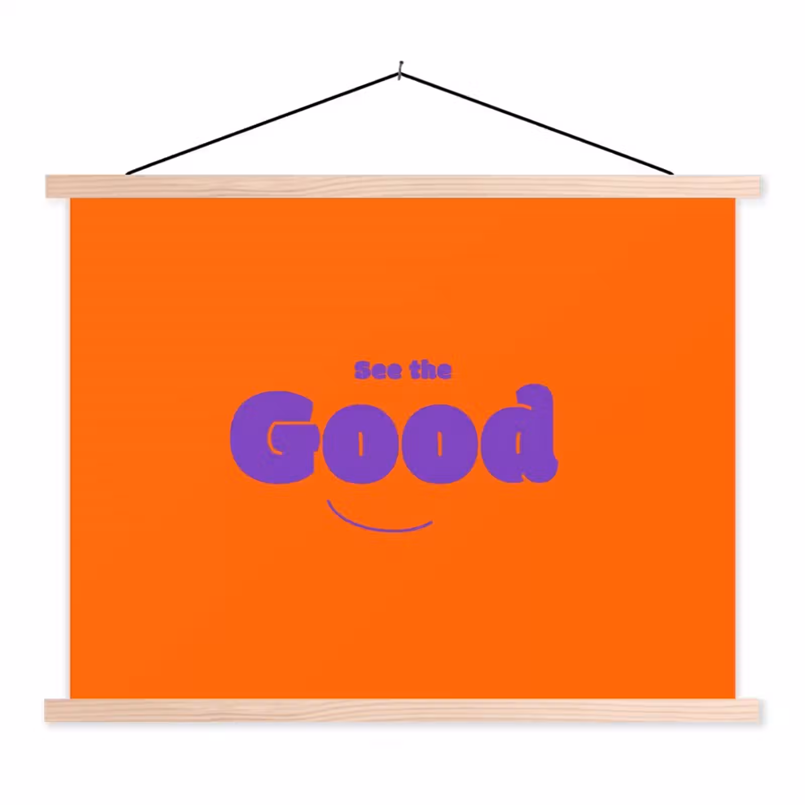 Schoolplaat - See the good - Paars - Oranje - Smiley — 1
