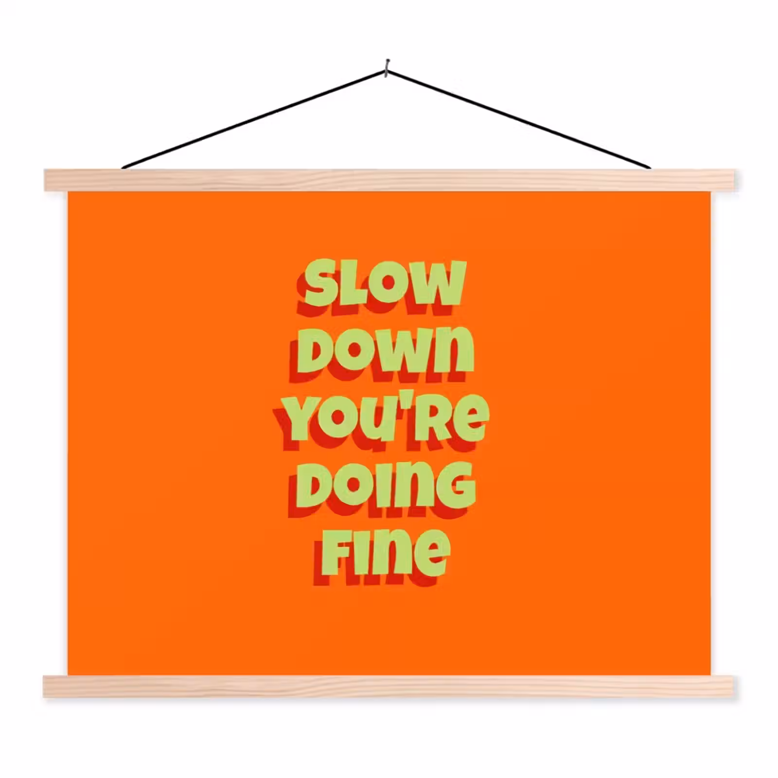 Schoolplaat - Slow down you're doing fine - Oranje - Simple — 1