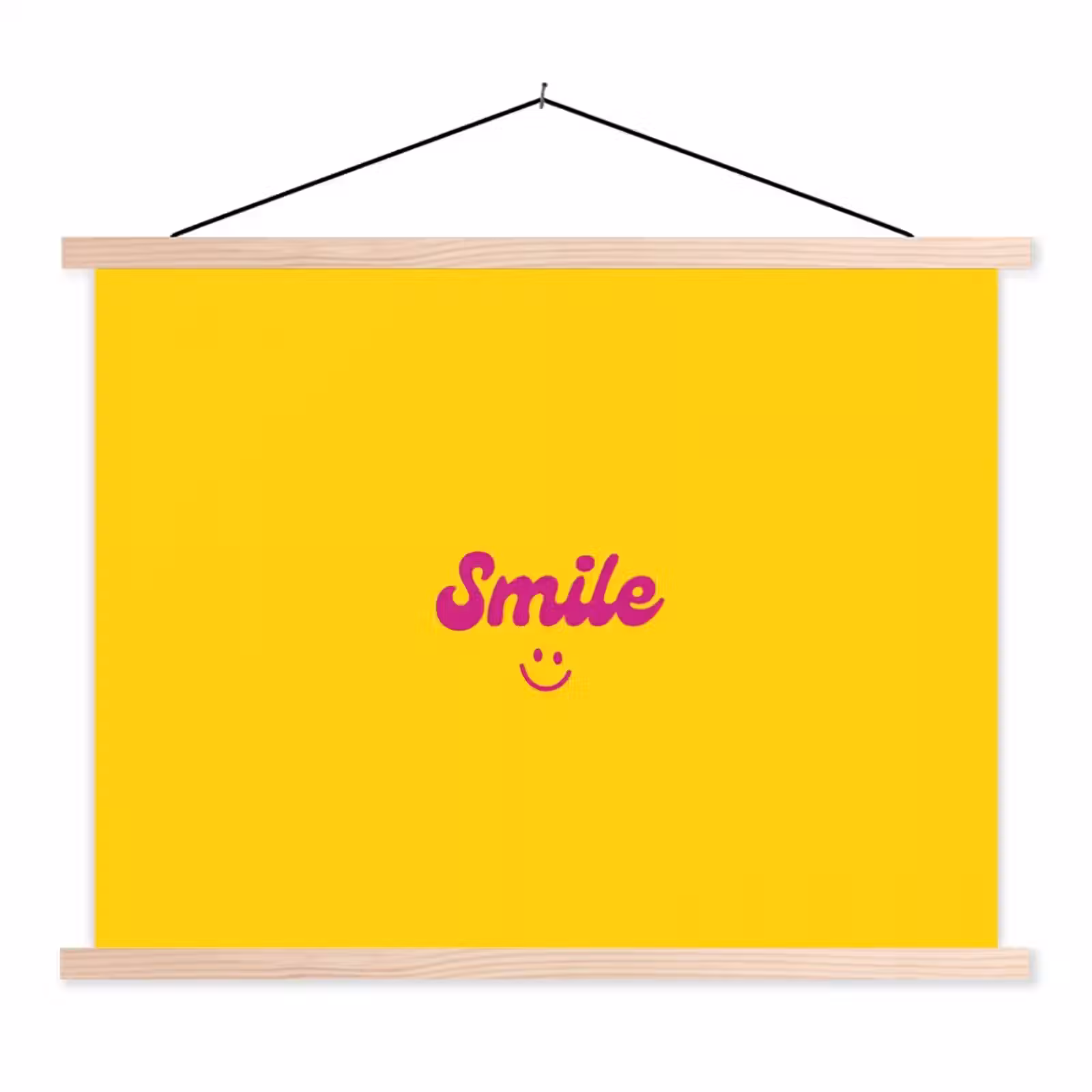 Schoolplaat - Smile - Geel - Roze — 1