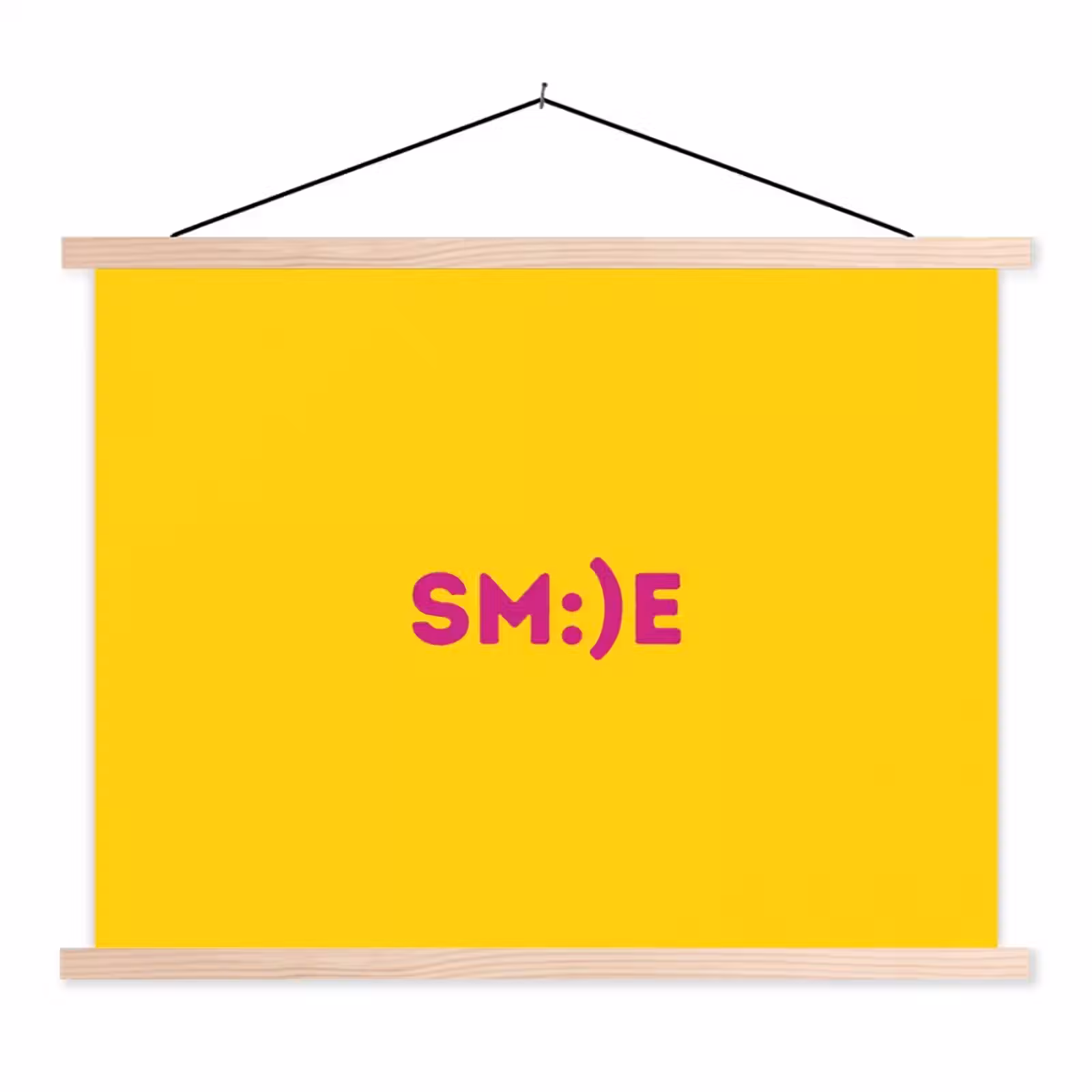 Schoolplaat - Smile - Roze - Geel — 1
