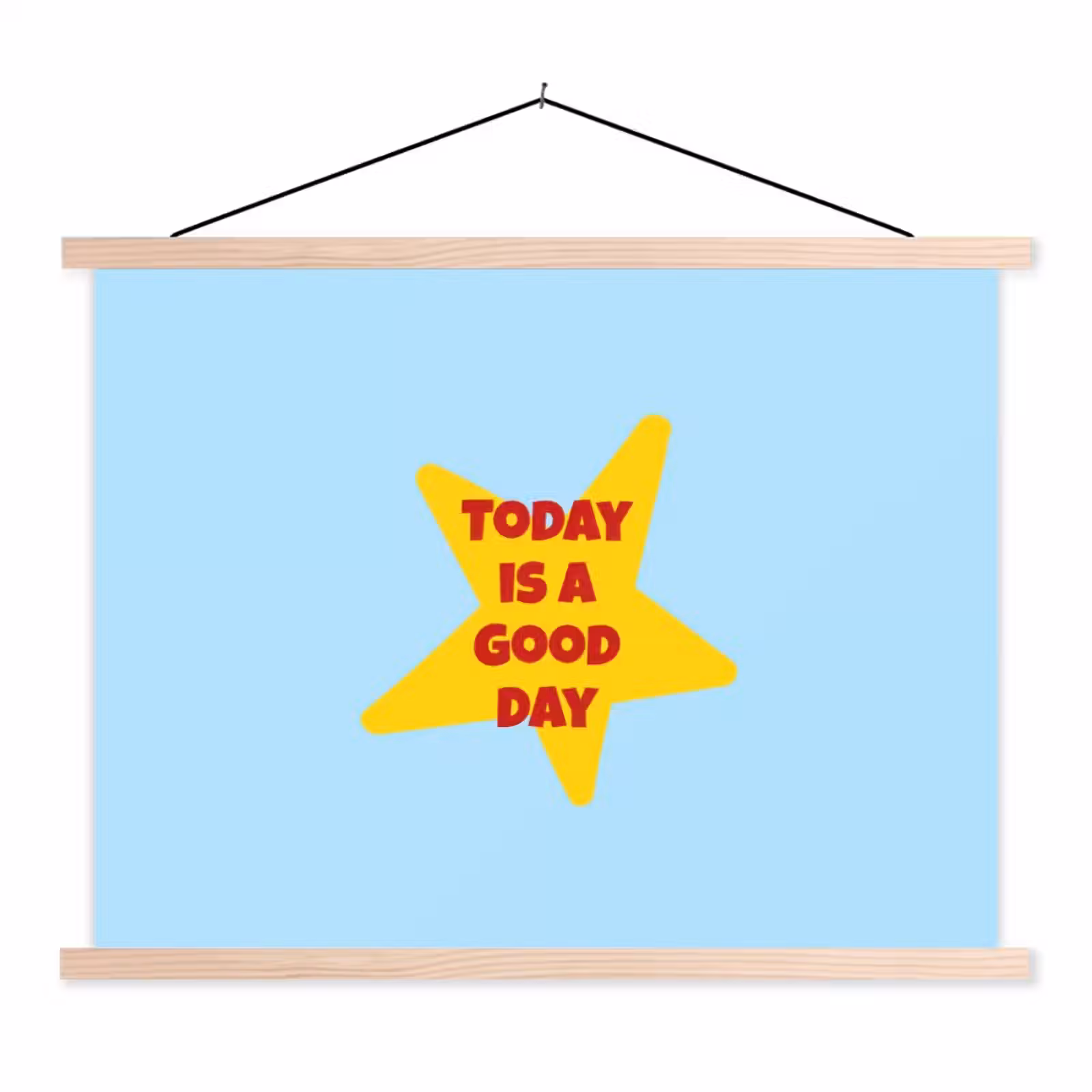 Schoolplaat - Ster - Today is a good day - Blauw — 1