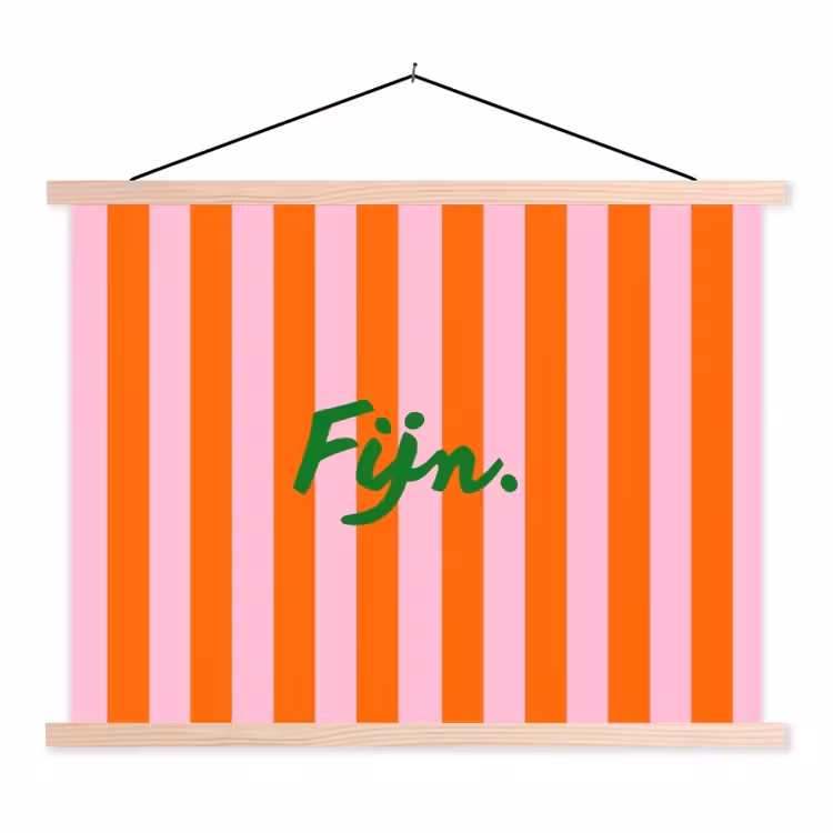 Schoolplaat - Patroon - Oranje - Fijn - Strepen — 1