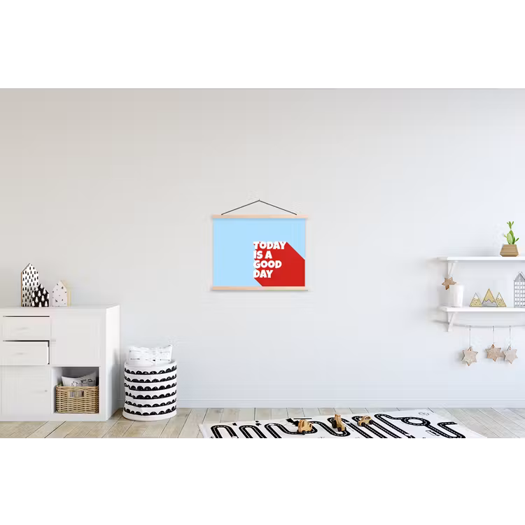 Schoolplaat - Today is a good day - Rood - lichtblauw — 3